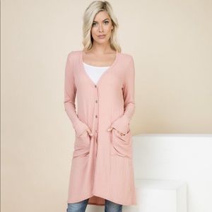 Plus Size Button Uo Cardigan